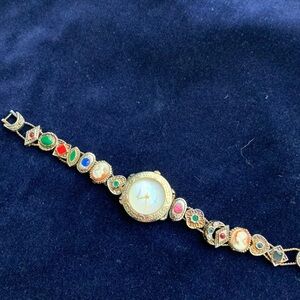 Lucoral Vintage Watch with Multicolor Accents